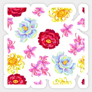 Colourful Flowers Sticker